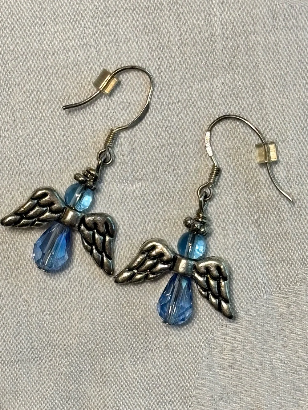 Sterling Silver Angel Wings Earrings